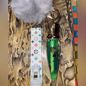 LV cardgrabber lipgloss keychain